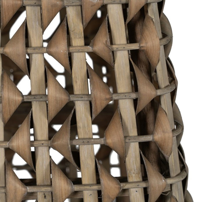 Lanterne Gris Bambou Verre 30 x 30 x 56 cm Lanterne Gris Bambou Verre 30 x 30 x 56 cm