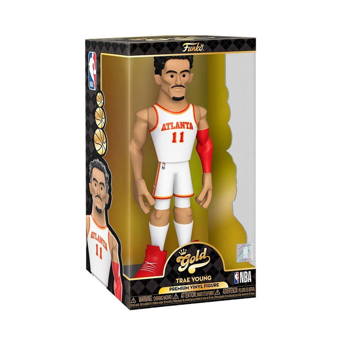 Funko - Pop! NBA - Figure Collection Trae Young en uniforme blanc - Série Gold - 12" (30 cm) - Figurine à collectionner