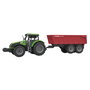 Tachan - Tractor Vert avec Remorque 1:32 à Friction, Lumière LED et Son - Référence T0105