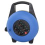 Silver Rallonge Enrouleur 4 Prises 15 m Noir-Bleu 250V 16A Protection Enfants | Prise Multiple Câble