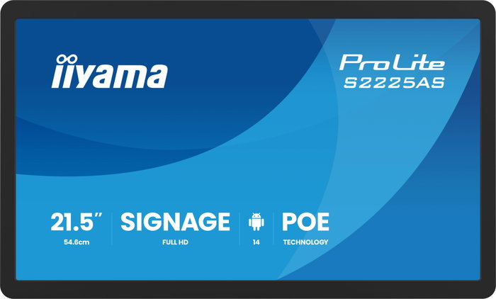 iiyama Digital signage S2225AS-B1P Black 54,6 cm (21,5 pouces) iiyama Digital signage S2225AS-B1P Black 54,6 cm (21,5 pouces)