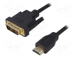 LOGILINK Câble DVI-D (18+1) vers HDMI 3m, noir