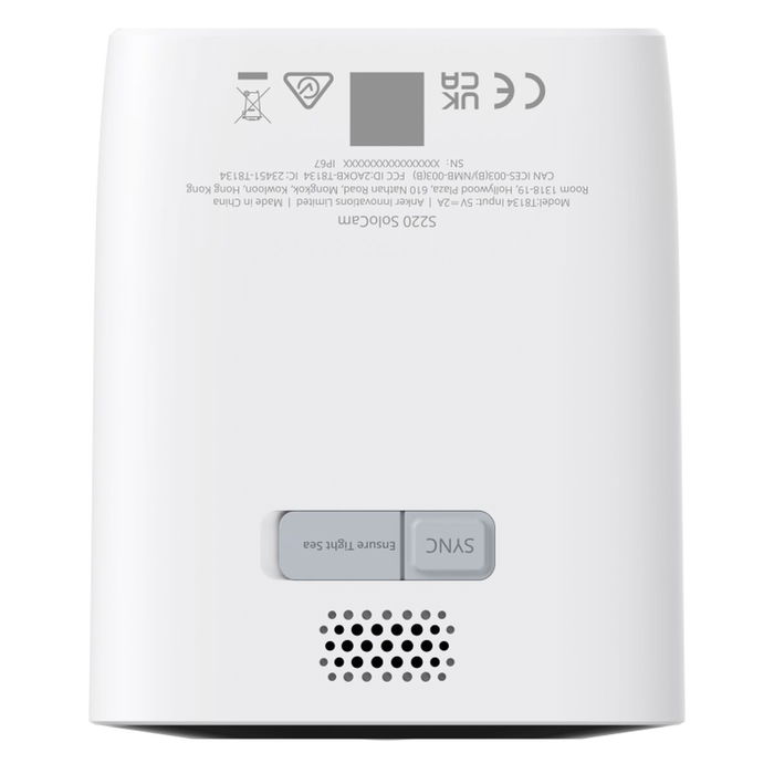 Anker Eufy SoloCam S220 - Caméra de sécurité IP Wi-Fi intérieure et extérieure - Blanc - Montage mur/plafond - Vision nocturne - Alimentation solaire - IP67 - Détection humaine Anker Eufy SoloCam S220 - Caméra de sécurité IP Wi-Fi intérieure et extérieure - Blanc - Montage mur/plafond - Vision nocturne - Alimentation solaire - IP67 - Détection humaine