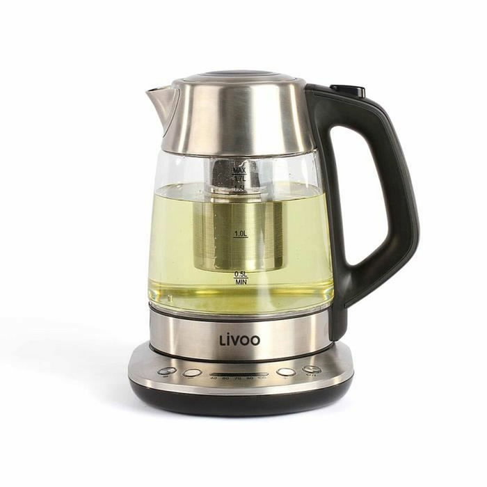 Livoo DOD165 Bouilloire théière Gris et transparent 1,7 L Livoo DOD165 Bouilloire théière Gris et transparent 1,7 L