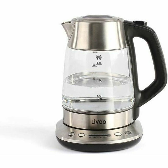 Livoo DOD165 Bouilloire théière Gris et transparent 1,7 L Livoo DOD165 Bouilloire théière Gris et transparent 1,7 L