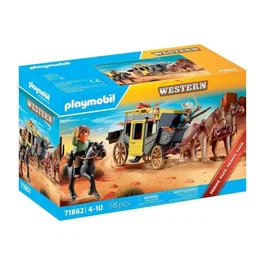 Playmobil 71862 Attaque de diligence au Far West - Set Western 58 pièces - Collection - À partir de 14 ans