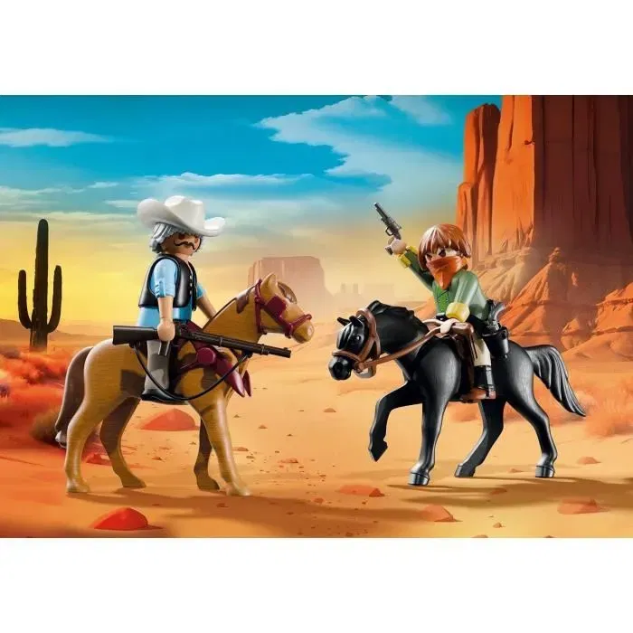 Playmobil 71862 Attaque de diligence au Far West - Set Western 58 pièces - Collection - À partir de 14 ans