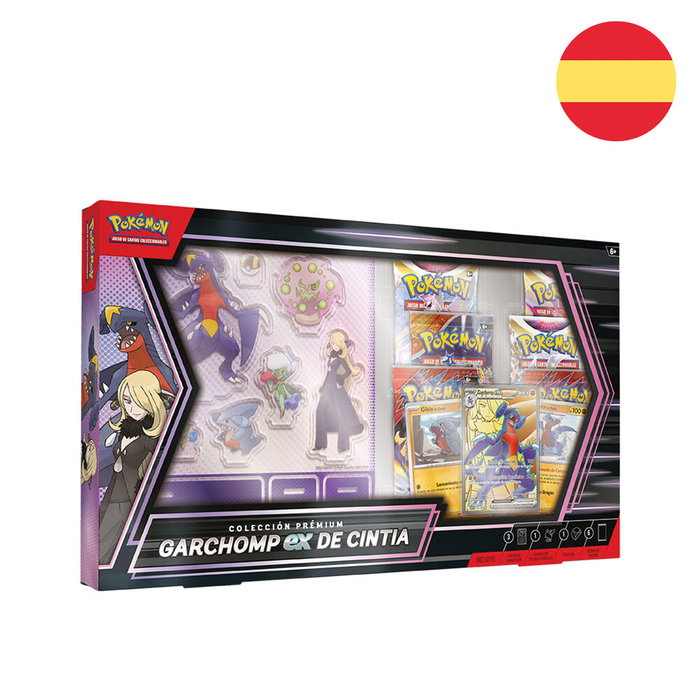 Pokémon - Blister de cartes Garchomp ex de Cintia - Collection Juntos de Aventuras - Espagnol - 3 cartes promo, 1 support, 6 boosters, 1 étui magnétique, 1 code Pokémon - Blister de cartes Garchomp ex de Cintia - Collection Juntos de Aventuras - Espagnol - 3 cartes promo, 1 support, 6 boosters, 1 étui magnétique, 1 code
