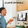 Logitech Brio 100 - Webcam Full HD 1080p avec microphone intégré et équilibrage automatique de la lumière - Graphite