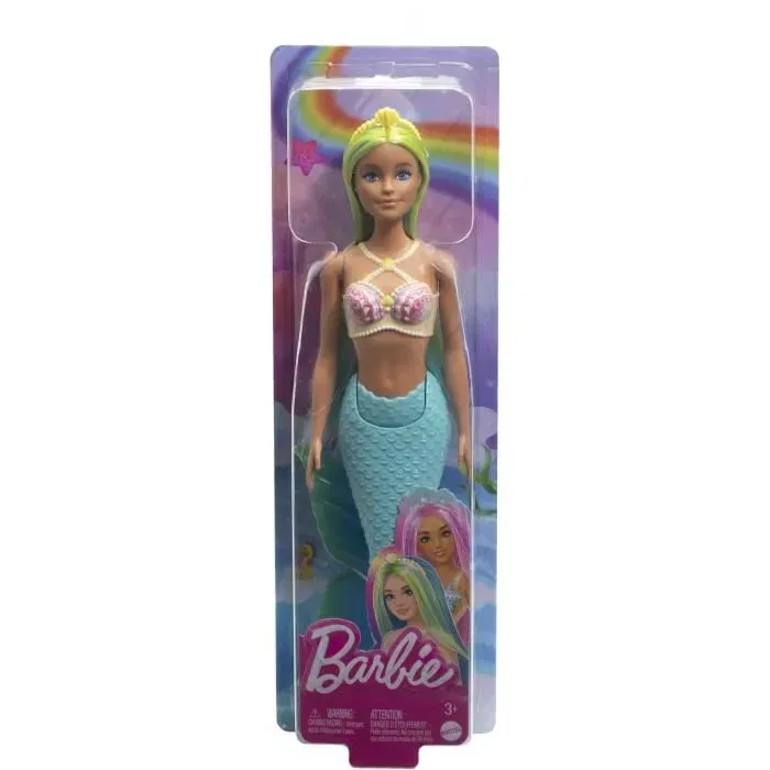 Barbie HRR03 - Poupée Sirène avec Cheveux Colorés, Nageoire et Serre-tête, Collection Aventures Aquatiques, 3 ans et plus Barbie HRR03 - Poupée Sirène avec Cheveux Colorés, Nageoire et Serre-tête, Collection Aventures Aquatiques, 3 ans et plus