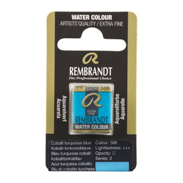 Rembrandt Aquarelle en Pastille Bleu Turquoise Cobalt 586