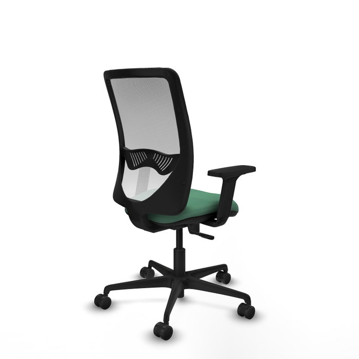 PIQUERAS Y CRESPO Chaise Zulema Synchro Vert émeraude/Blanc Accoudoirs 2D