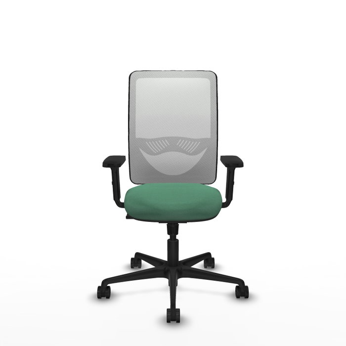 PIQUERAS Y CRESPO Chaise Zulema Synchro Vert émeraude/Blanc Accoudoirs 2D