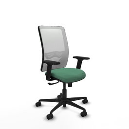 PIQUERAS Y CRESPO Chaise Zulema Synchro Vert émeraude/Blanc Accoudoirs 2D