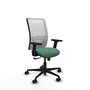 PIQUERAS Y CRESPO Chaise Zulema Synchro Vert émeraude/Blanc Accoudoirs 2D