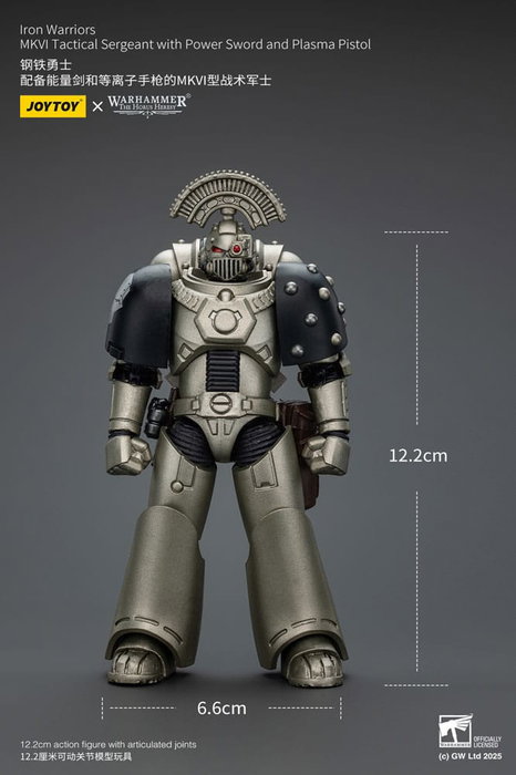 Joy Toy (CN) Warhammer The Horus Heresy Iron Warriors MKVI Tactical Sergeant avec épée de puissance et pistolet plasma Joy Toy (CN) Warhammer The Horus Heresy Iron Warriors MKVI Tactical Sergeant avec épée de puissance et pistolet plasma