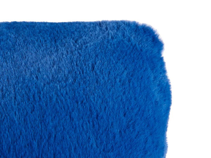 Giftdecor Coussin en Fourrure Synthétique Bleu 40x40 cm (Set de 12)