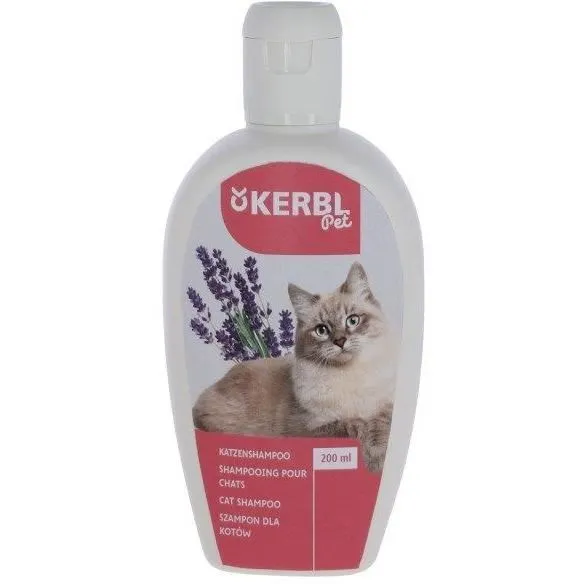 Kerbl Shampoing pour Chats 200 ml avec Lavande et Mangue, Éclat et Douceur du Pelage