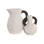 Home ESPRIT Vase Blanc Gris Grès avec anses