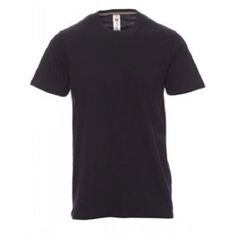 PAYPER T-shirt en coton col rond noir Taille L
