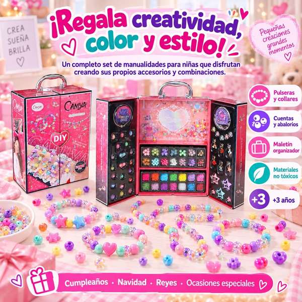 JugaToys Armario Maletín Belleza avec accessoires de création de bijoux