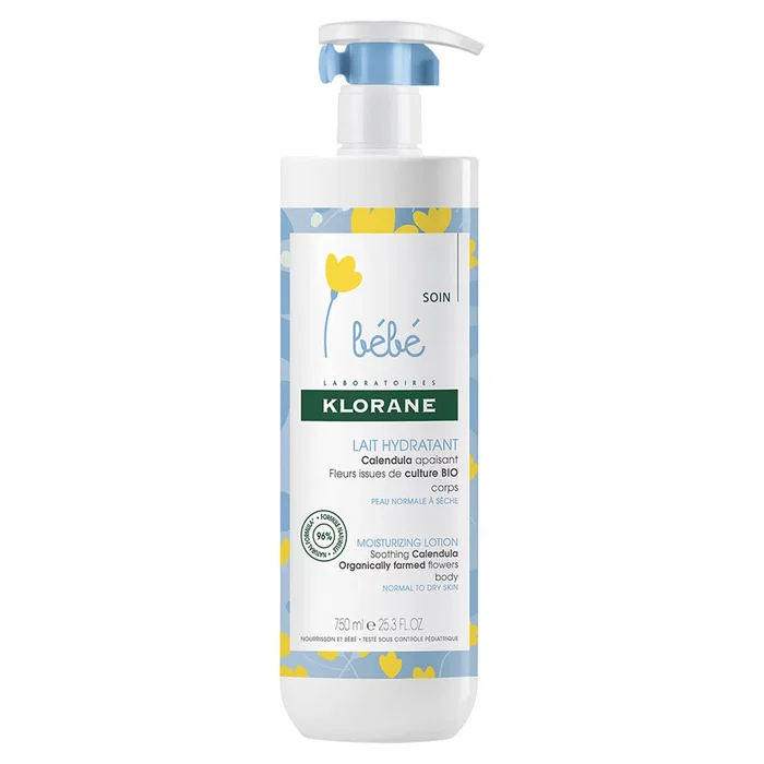 Klorane Lait corporel hydratant à la fleur de souci pour bébé 750 ml Klorane Lait corporel hydratant à la fleur de souci pour bébé 750 ml