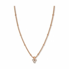 Rosefield Collier TOC Necklace with Triple Crystals RG Doré