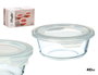 Vivalto Boîte de Conservation Ronde Transparente Verre 14x5x13 cm 400 ml (Set de 24)