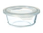 Vivalto Boîte de Conservation Ronde Transparente Verre 14x5x13 cm 400 ml (Set de 24)