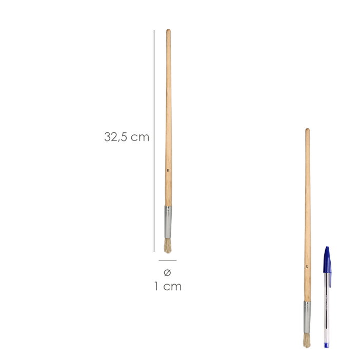 WOLFPACK LINEA PROFESIONAL Pinceau Brico rond poils blancs Nº 9 WOLFPACK LINEA PROFESIONAL Pinceau Brico rond poils blancs Nº 9