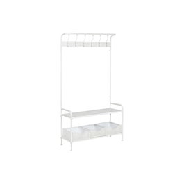 Porte-manteaux avec étagères Home ESPRIT Blanc Métal Loft 110 x 36 x 186 cm