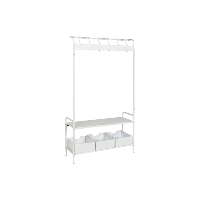 Porte-manteaux avec étagères Home ESPRIT Blanc Métal Loft 110 x 36 x 186 cm