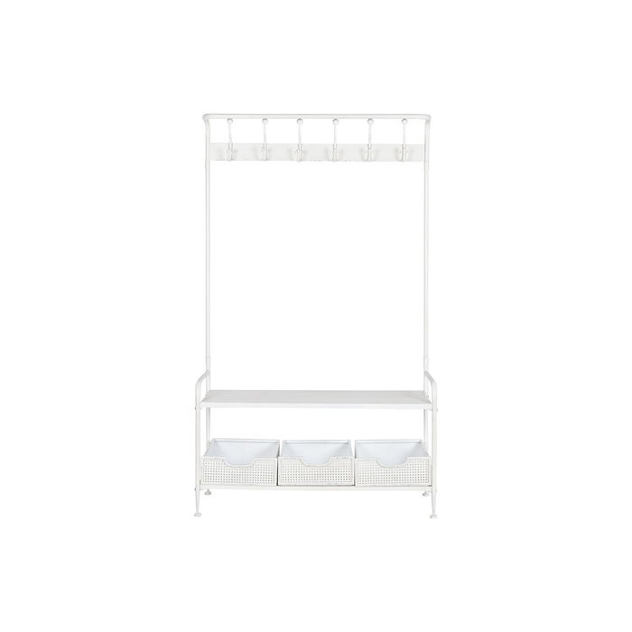 Porte-manteaux avec étagères Home ESPRIT Blanc Métal Loft 110 x 36 x 186 cm