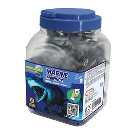 TACHAN - Bateau Océan avec 30 animaux en plastique et carte interactive QR - Jeu éducatif pour enfants dès 3 ans