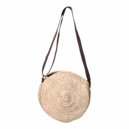 Basics Sac rond en palmier avec anse en cuir réglable