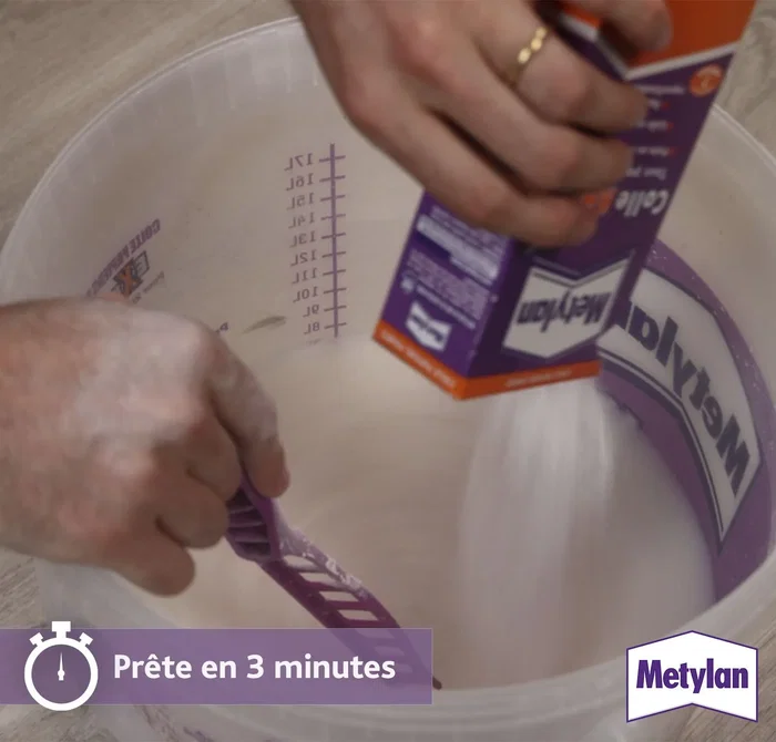 Metylan Colle pour papiers peints Max - Paquet de 200g - Pour tous types de papiers peints, préparation en 2 min
