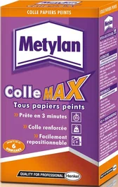 Metylan Colle pour papiers peints Max - Paquet de 200g - Pour tous types de papiers peints, préparation en 2 min