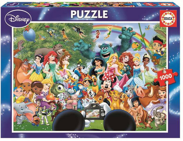 Educa Puzzle 1000 pièces Le Monde Merveilleux de Disney II - Version espagnole/anglaise