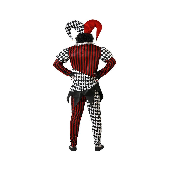 Atosa Déguisement Arlequin Noir et Blanc avec Bonnet pour Homme Adulte XXL