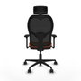 Piqueras y Crespo Chaise de Bureau avec Appui-tête 3D036N2 Orange
