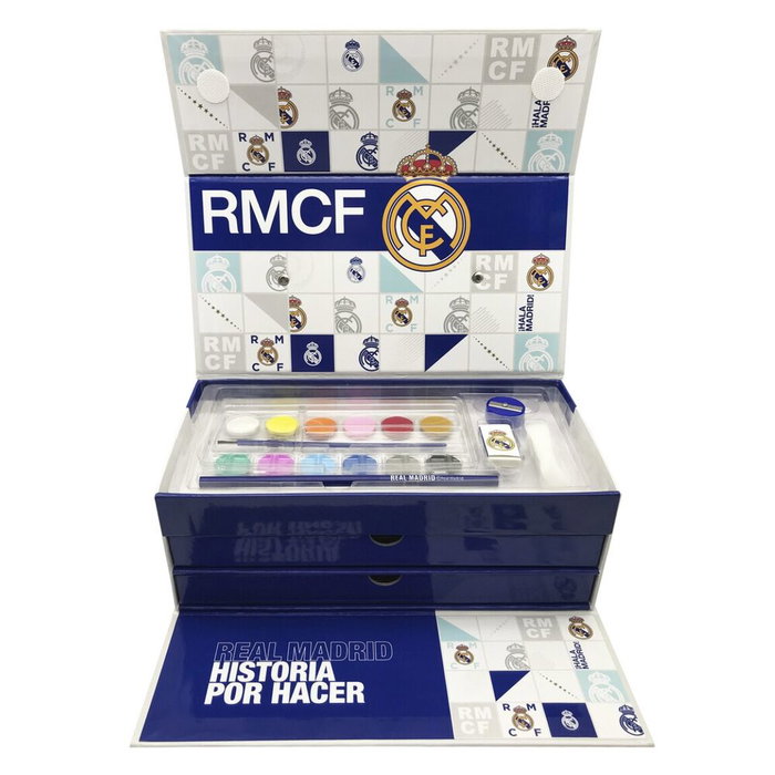 Real Madrid - Mallette d'activités pour enfants avec jouets et accessoires - Dimensions: 26.2 x 13.7 x 9.5 cm