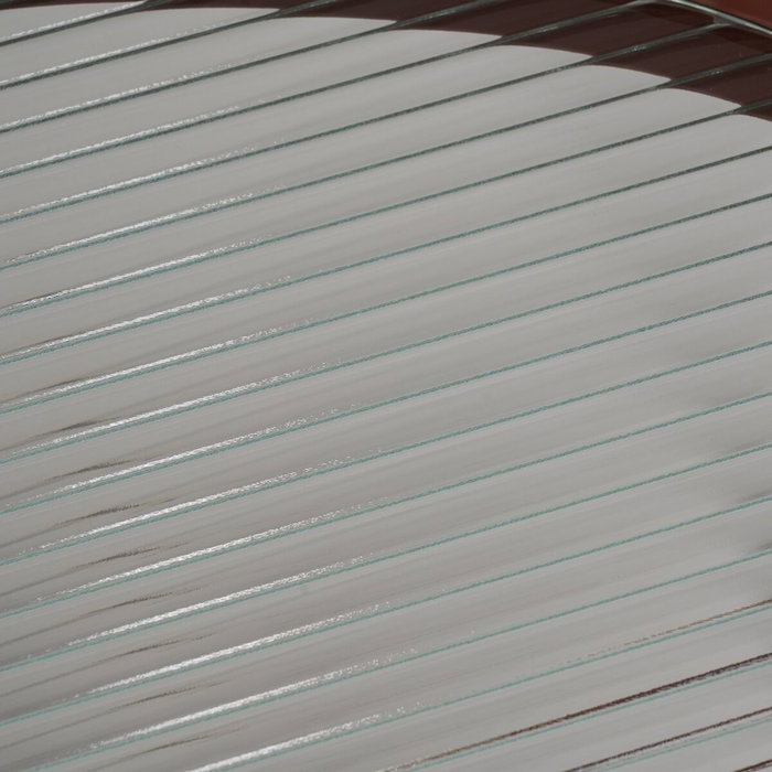 Table d'appoint Tuile Verre Fer 55 x 47 x 54 cm