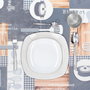ORYX Nappe en rouleau imprimée motifs cuisine, 140 cm x 20 m