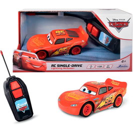 JADA TOYS Voiture radiocommandée Rayo McQueen Disney Pixar Cars 1:32 (14cm) - Radio control monocanal, avance rectiligne et marche arrière en virage
