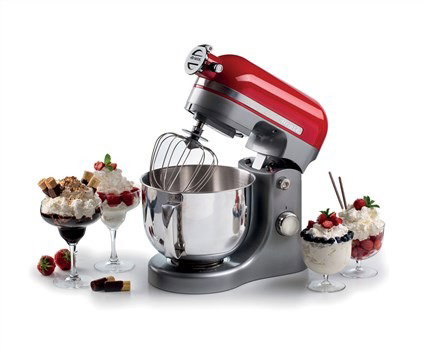 Ariete 1589/00 Robot de Cuisine 5,5 L 1600 W avec Bol Inox et Accessoires - Compact et Puissant, Rouge