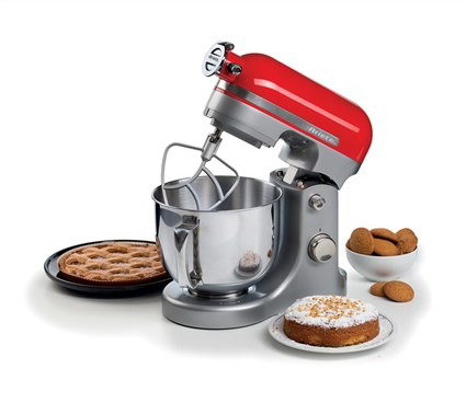 Ariete 1589/00 Robot de Cuisine 5,5 L 1600 W avec Bol Inox et Accessoires - Compact et Puissant, Rouge