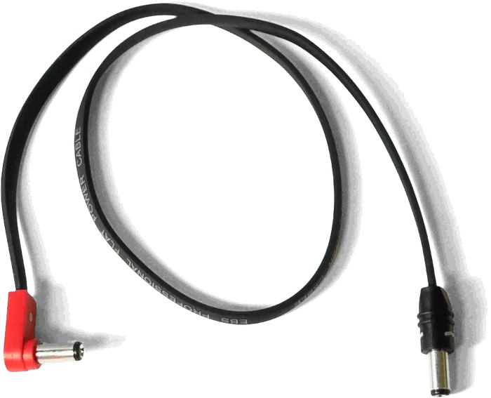 EBS Câble d'alimentation plat noir polarité inversée 48 cm - DC1-48 90/0