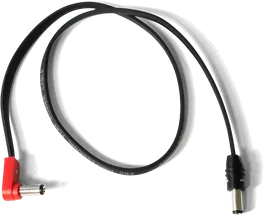 EBS Câble d'alimentation plat noir polarité inversée 48 cm - DC1-48 90/0