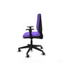 Chaise Elche Contact permament de base Tissu Violet Base pyramidale noire Accoudoir 1D Sans appui-tête Roulettes 65mm pour moquette