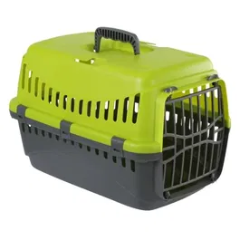 Kerbl Box de Transport pour Chien Expedition - Caisse PVC Haute Qualité - 48x32x32 cm - Vert/Gris - Dispositif de Sécurité Voiture
